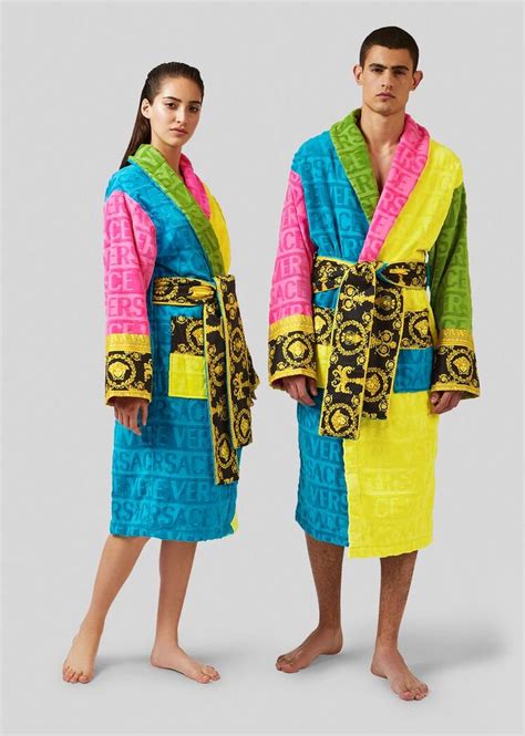 versace robe colorful|versace multicolor robe.